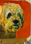 Pastel double dog portrait