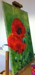 Acrylic red poppy